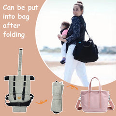 Weishuo foldable high chair chair-compatibility—fits most chairs up to 21 inches wide
