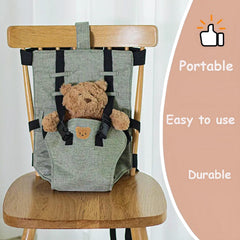 Weishuo foldable high chair folded state—compact storage for car trips and travel