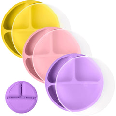 WeeSprout unbreakable silicone plate for toddlers self-feeding