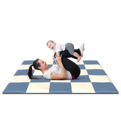 Weizzer Toys 58-inch baby play mat folded for compact storage and quick setup.