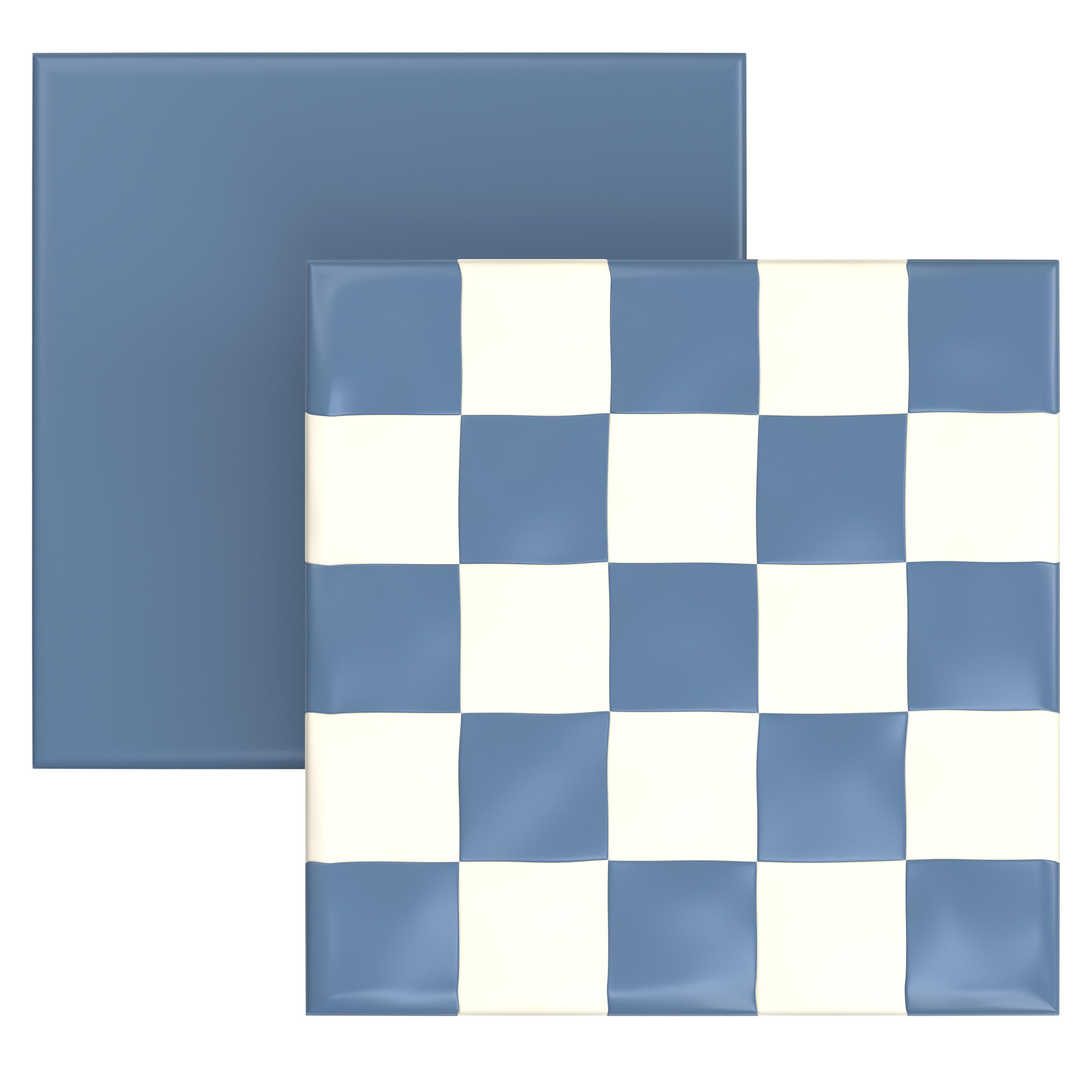 Weizzer Toys blue-cream color-contrast mat adds visual interest during floor play.