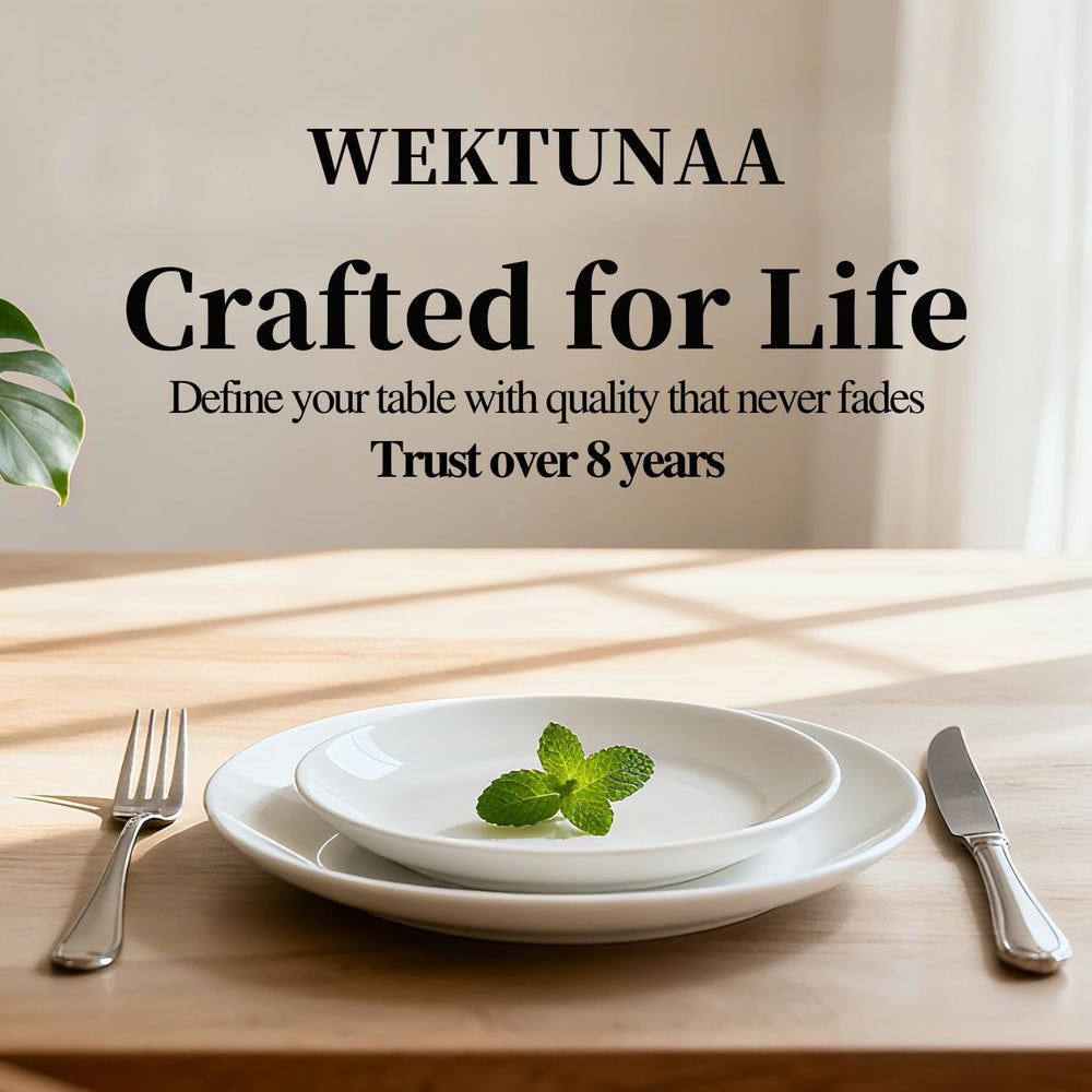 WEKTUNAA mirror-polished spoons highlight durable finish and easy cleaning for busy families.