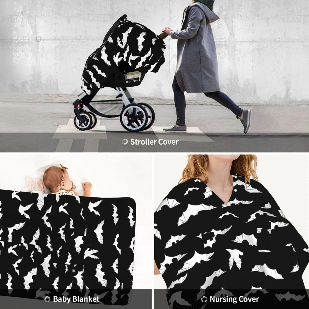 WELBB Halloween Bat nursing cover closeup soft polyester fabric for comfort