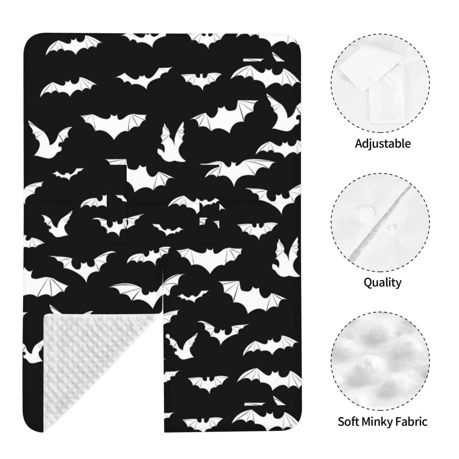 WELBB Halloween Bat cover as stroller canopy for sunny days