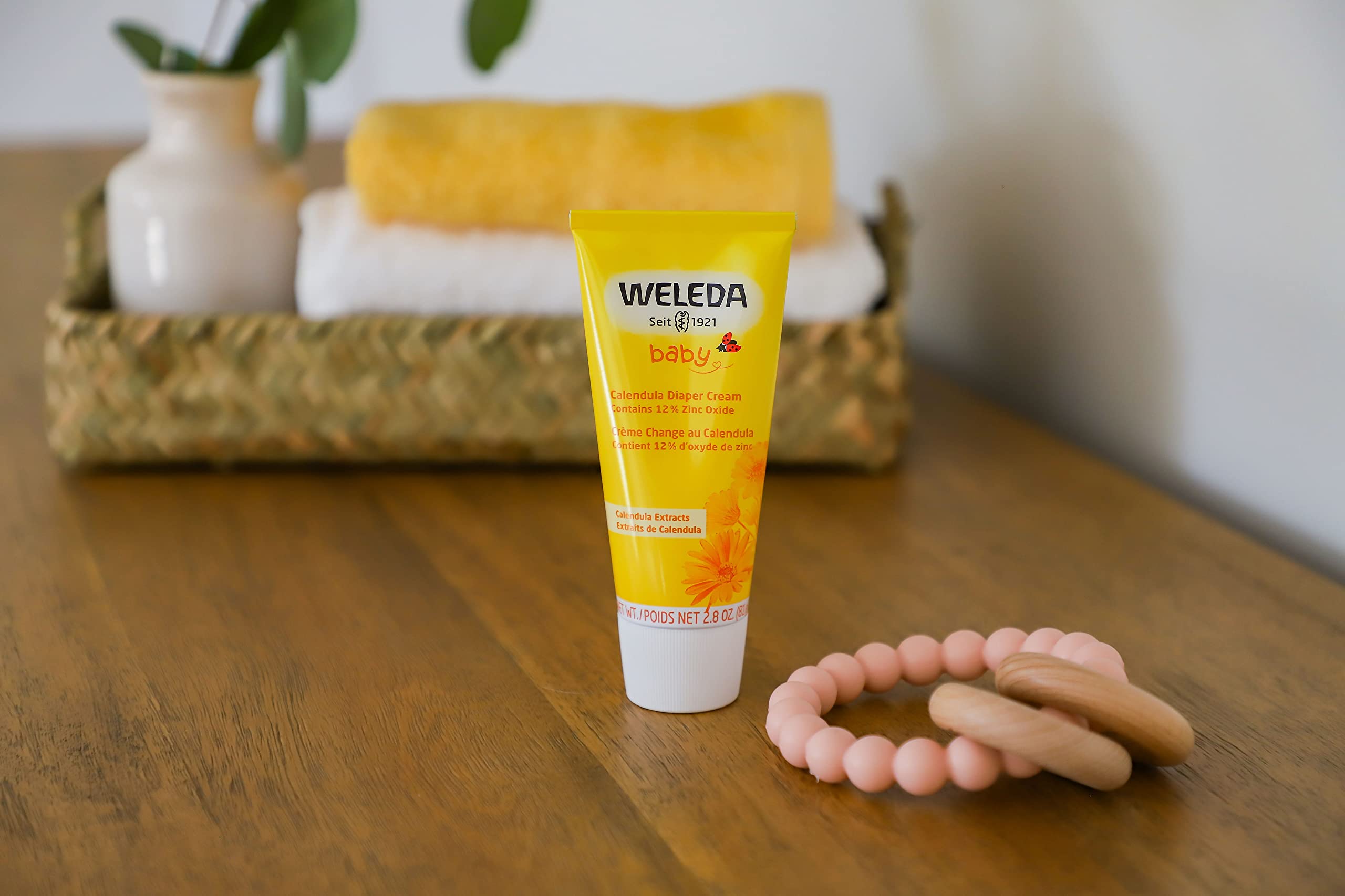 Weleda Baby Calendula Diaper Cream fragrance-free label conveys gentle care