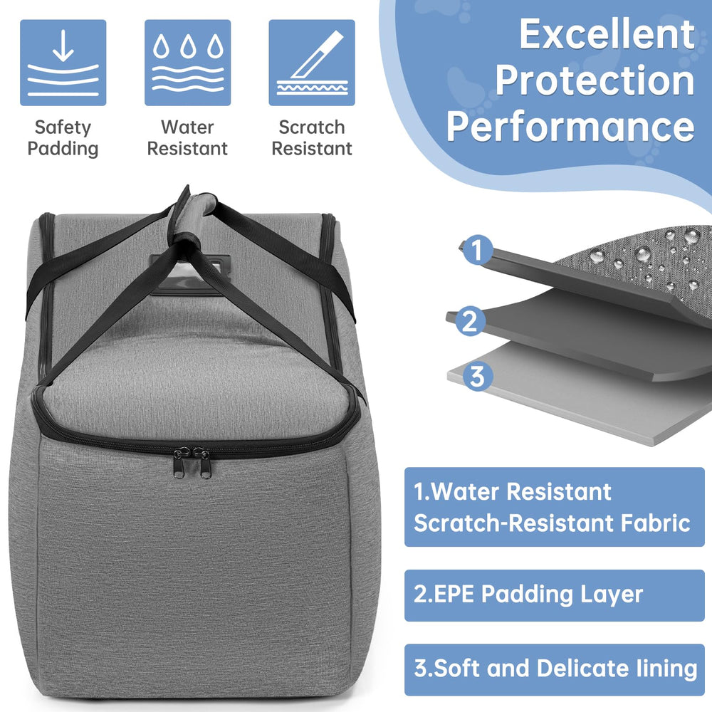 WELIDAY travel bag with thick bottom cushion to reduce wear.
