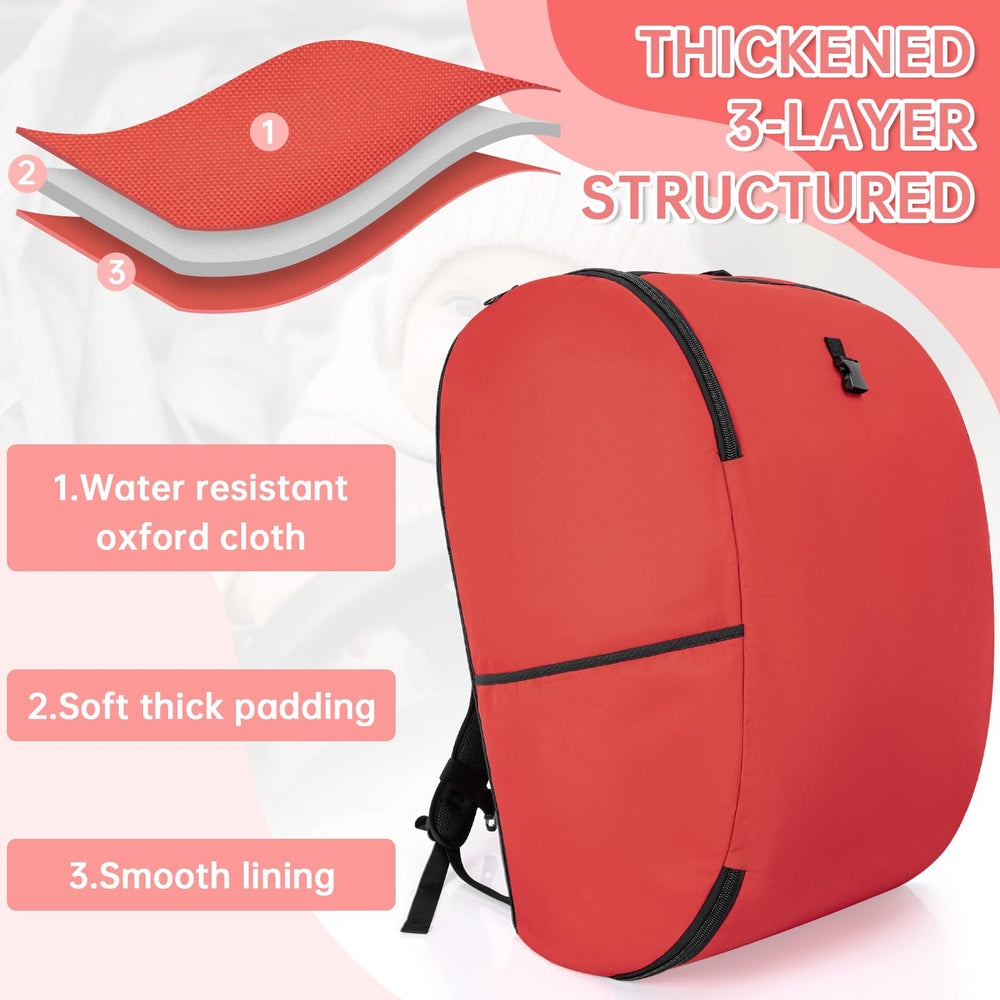 WELIDAY padded car seat travel bag folded compact—easy storage when not in use.