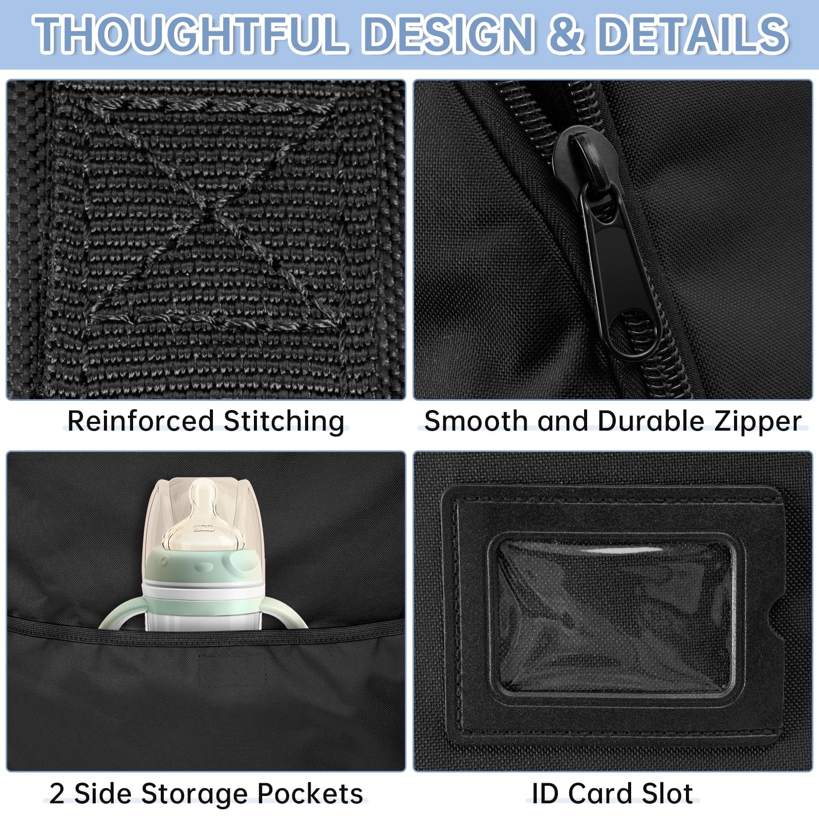 WELIDAY scratch-resistant waterproof fabric protects gear during flights.