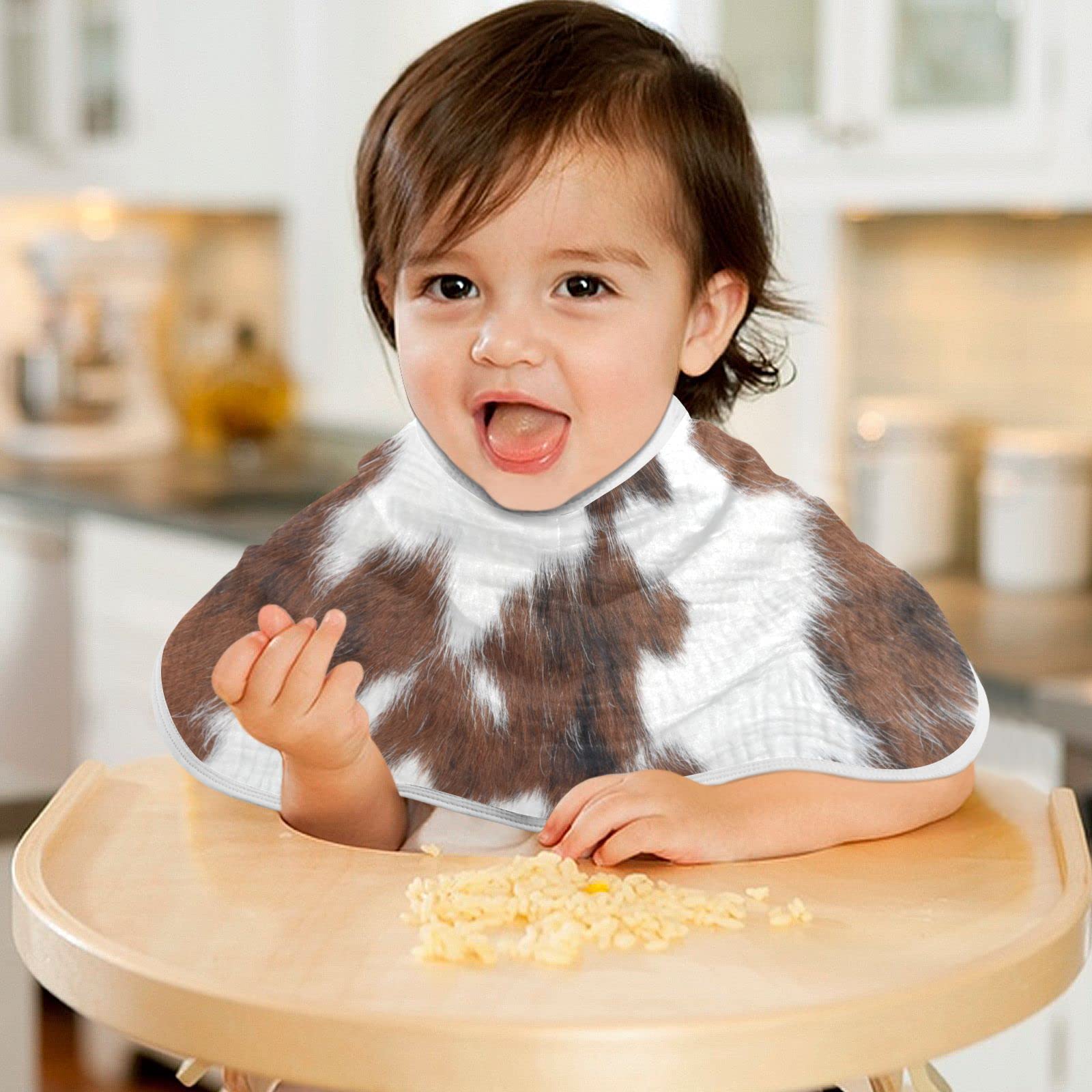 Wellday burp cloths absorbent fabric ideal for drool cleanup.