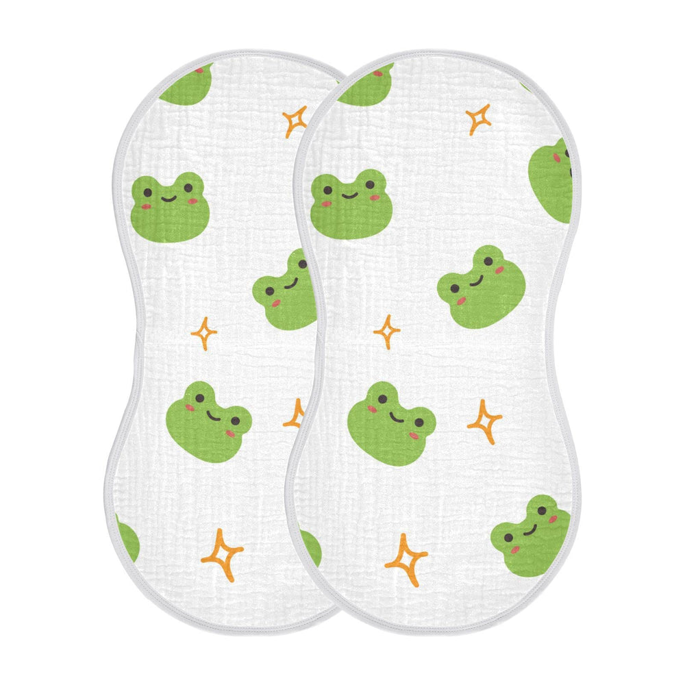 WELLDAY burp cloths frog print 22x11 ready to catch spills on mom's shoulder