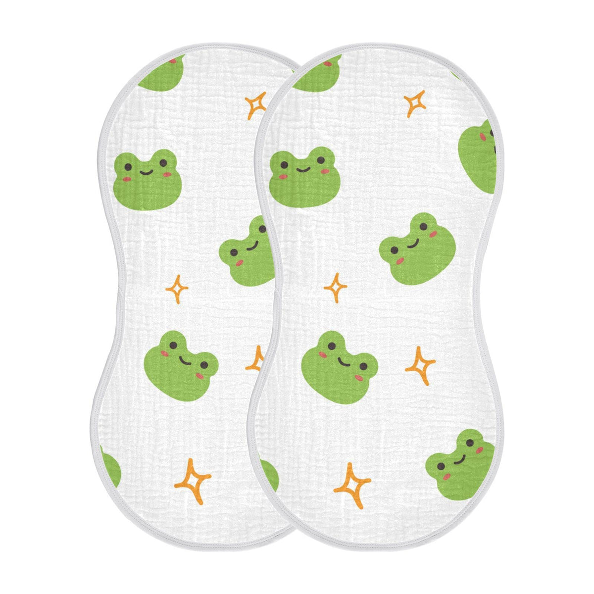 WELLDAY burp cloths frog print 22x11 ready to catch spills on mom's shoulder