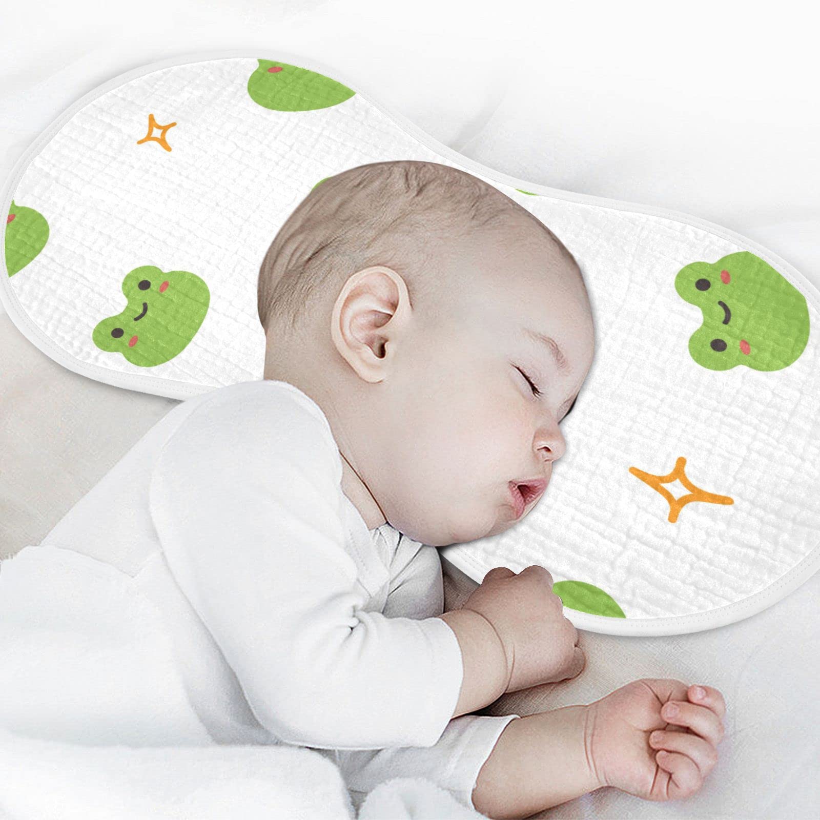 WELLDAY burp cloths full print on one side features a playful frog design