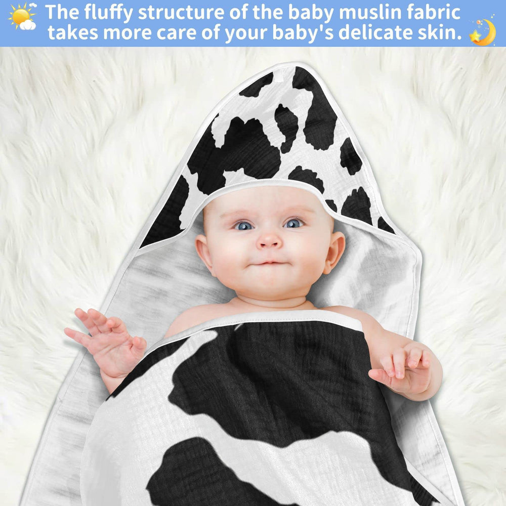 Wellday Cow Patter size M 35x35 suitable for toddlers after bath