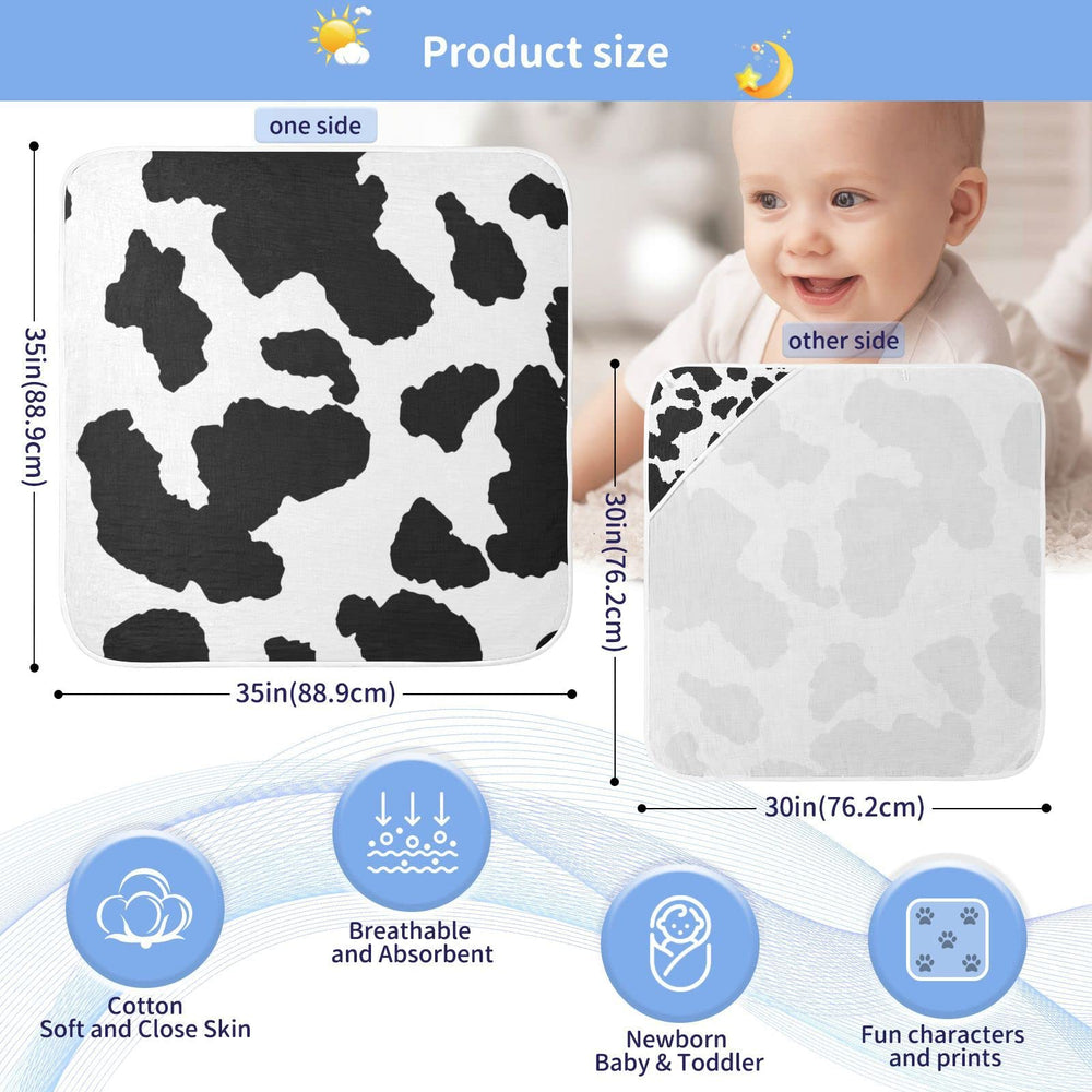 Wellday Cow Patter size S 30x30 demonstrates perfect baby fit