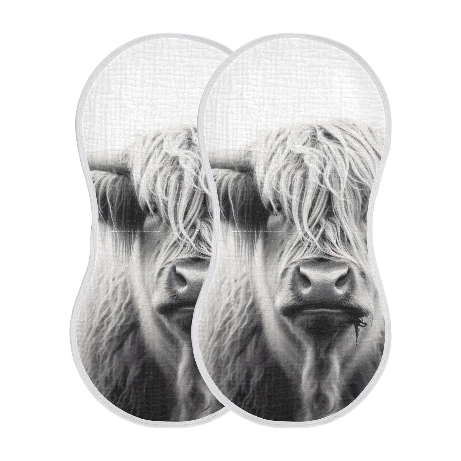 WELLDAY burp cloths with 4-layer cotton absorbency for mess control