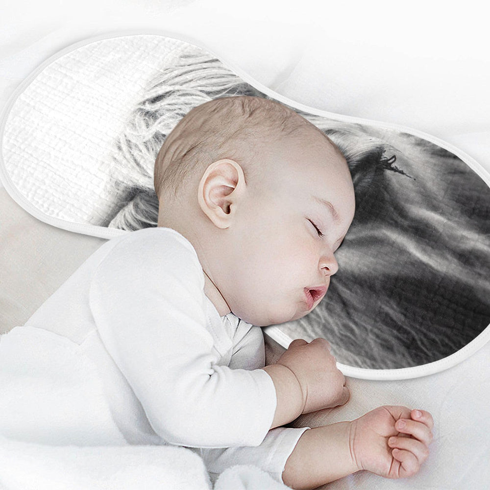 WELLDAY burp cloths with top-stitching for easy hanging