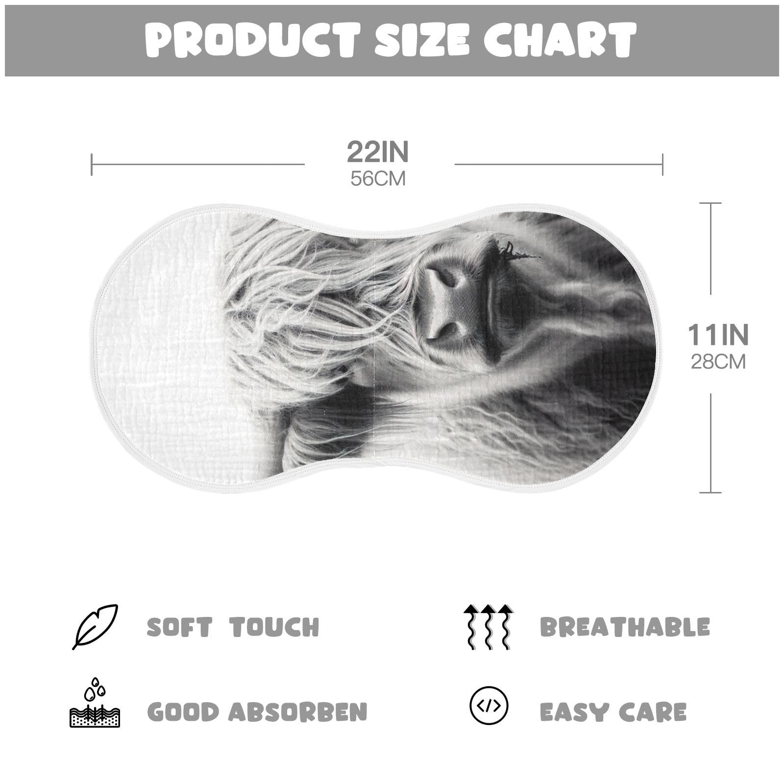 WELLDAY burp cloth bottom TPU layer guards clothing