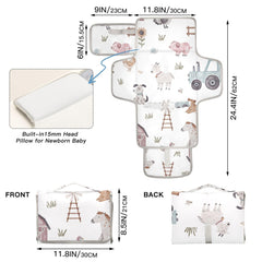 WELLDAY built-in pockets organize diapers and wipes for on-the-go care.