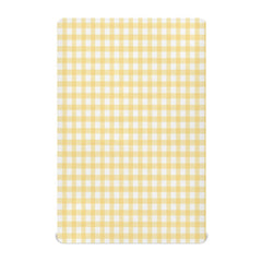 WELLDAY Yellow Gingham crib sheet fabric close-up for soft, breathable comfort during cozy naps.