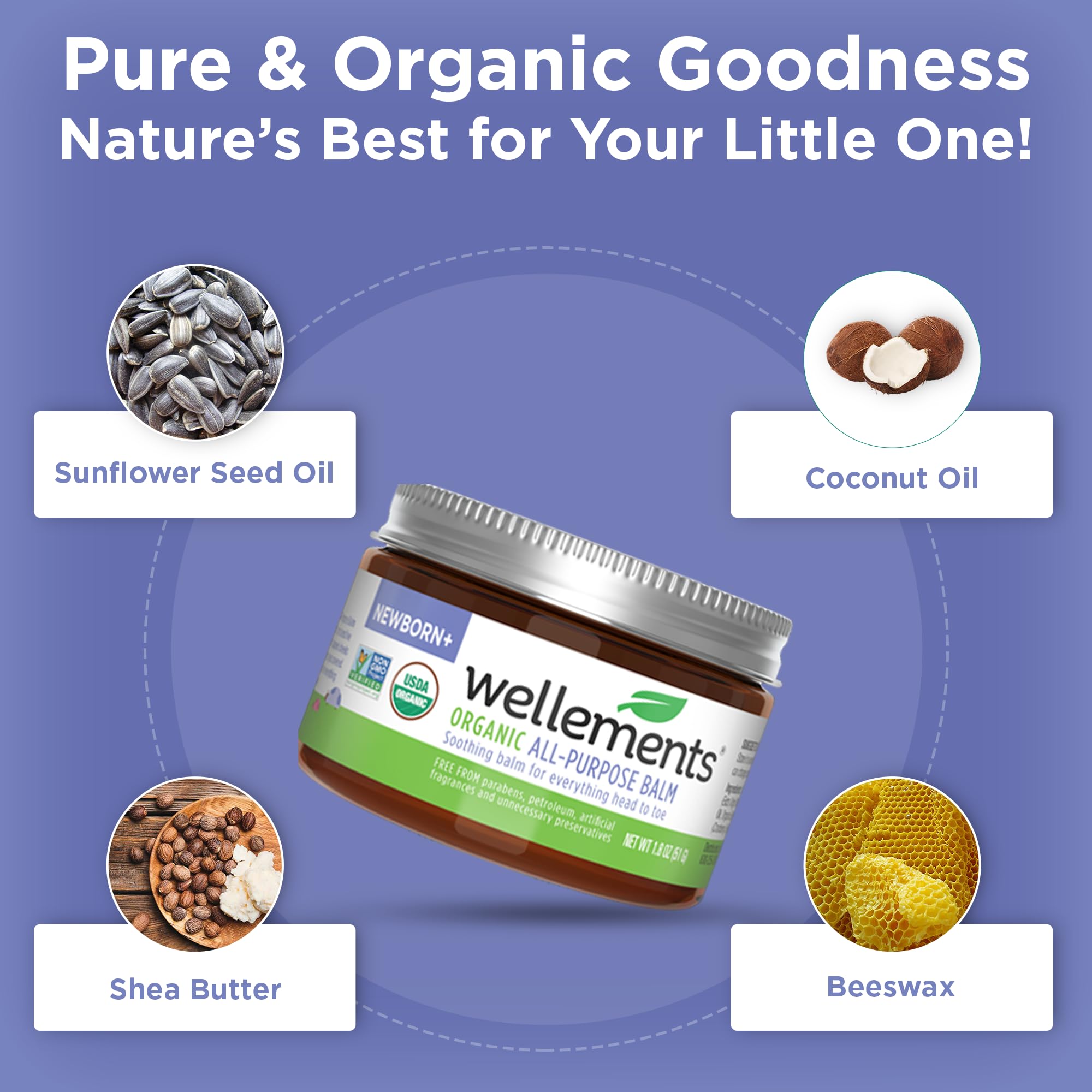 Applying Wellements All-Purpose Balm to baby skin for gentle care