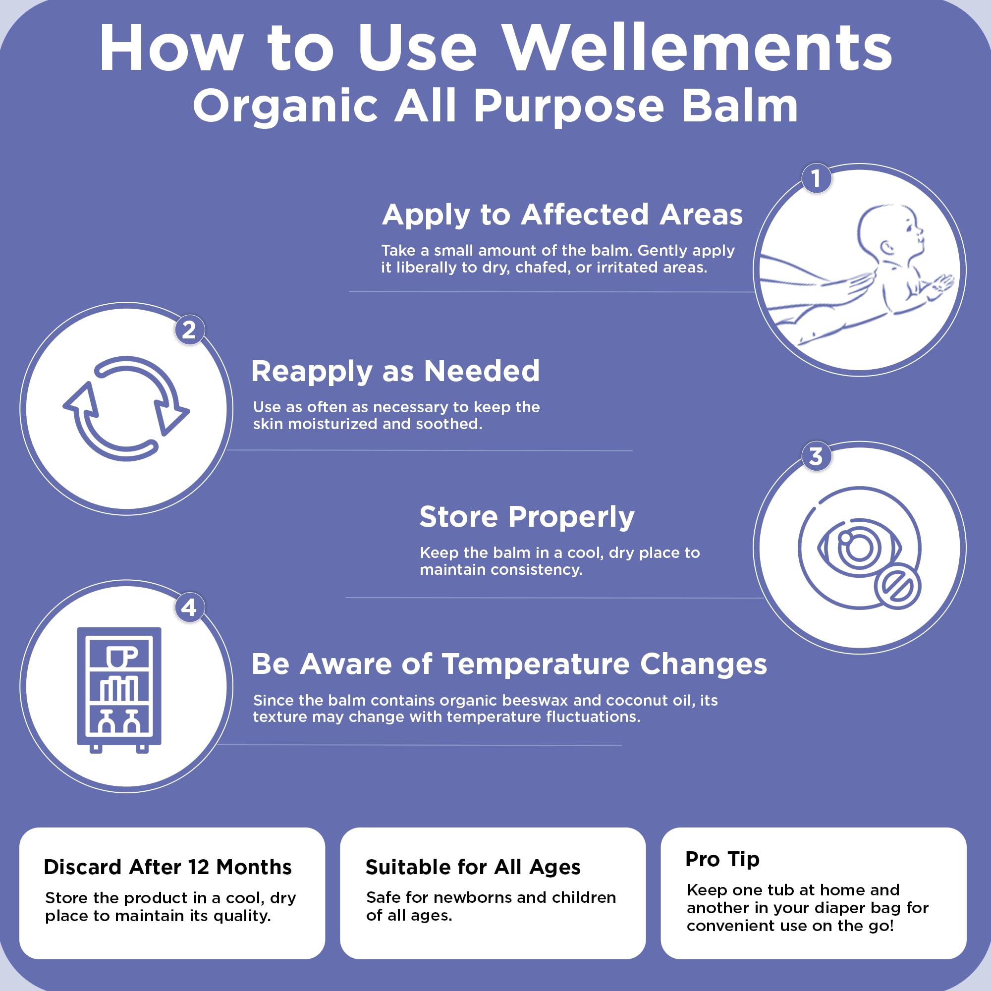 Wellements balm suitable for all ages in daily baby skincare routine