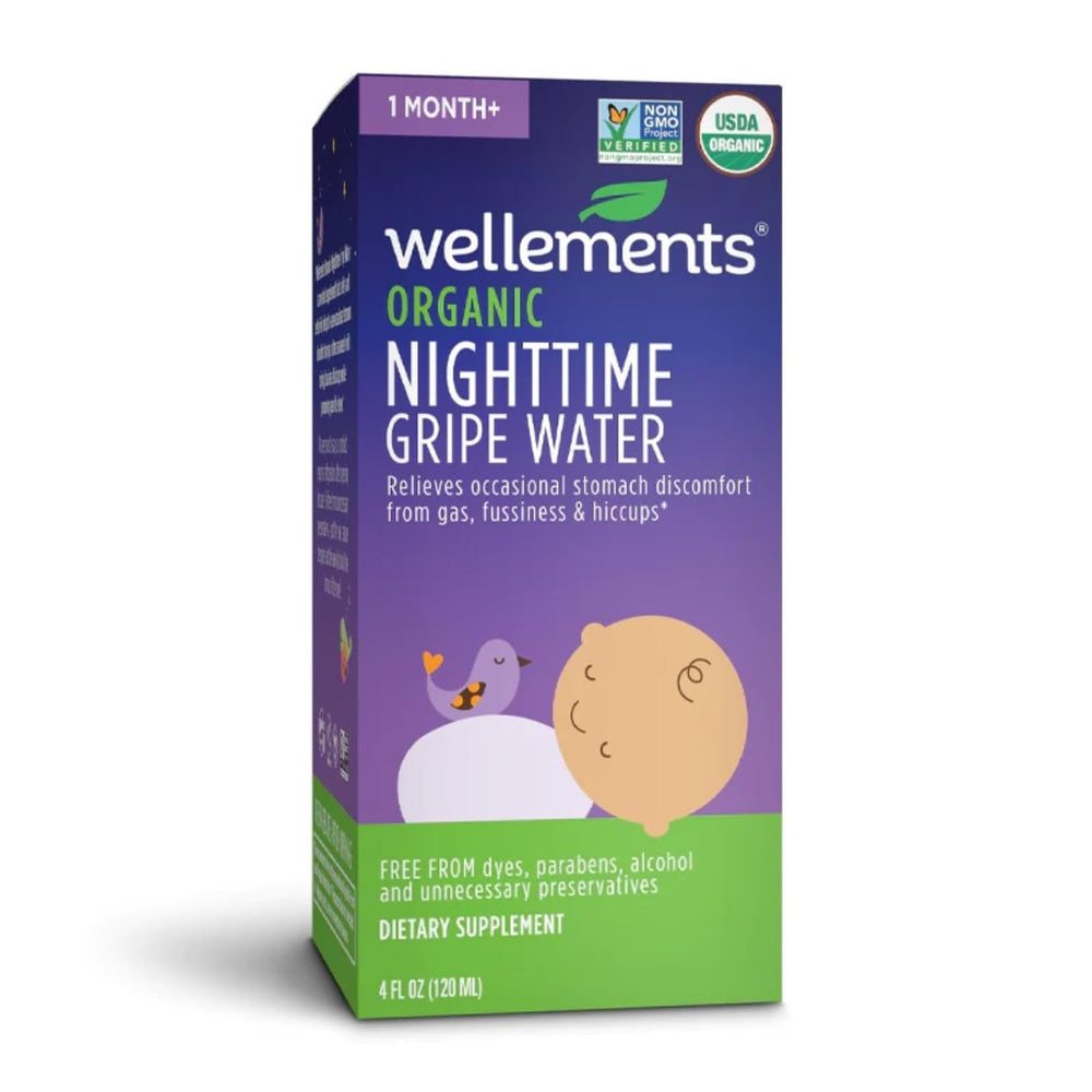 Wellements Nighttime Gripe Water clean ingredients emphasis.