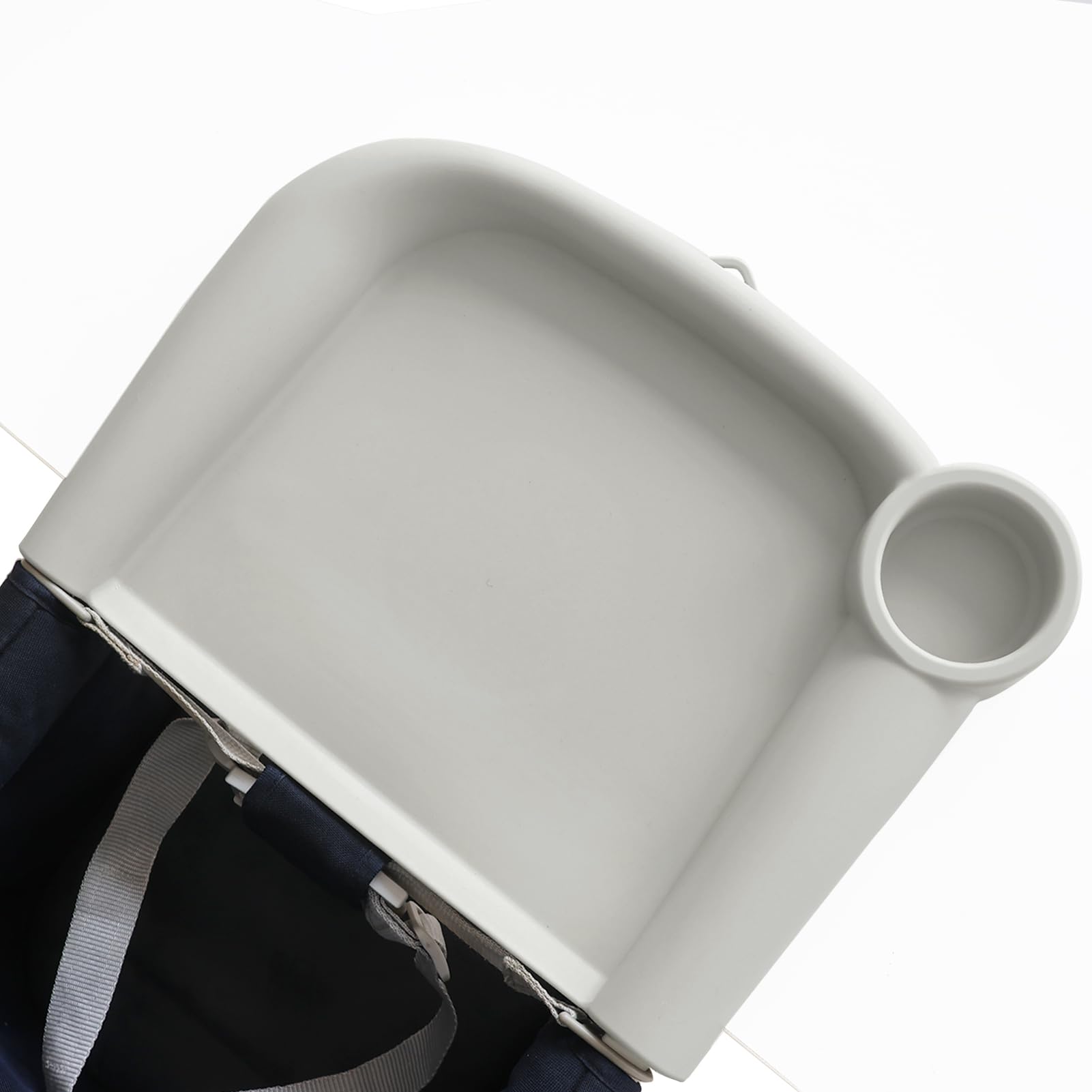 Wellgo baby dining tray attached to Inglesina chair showing secure fit for safe meals