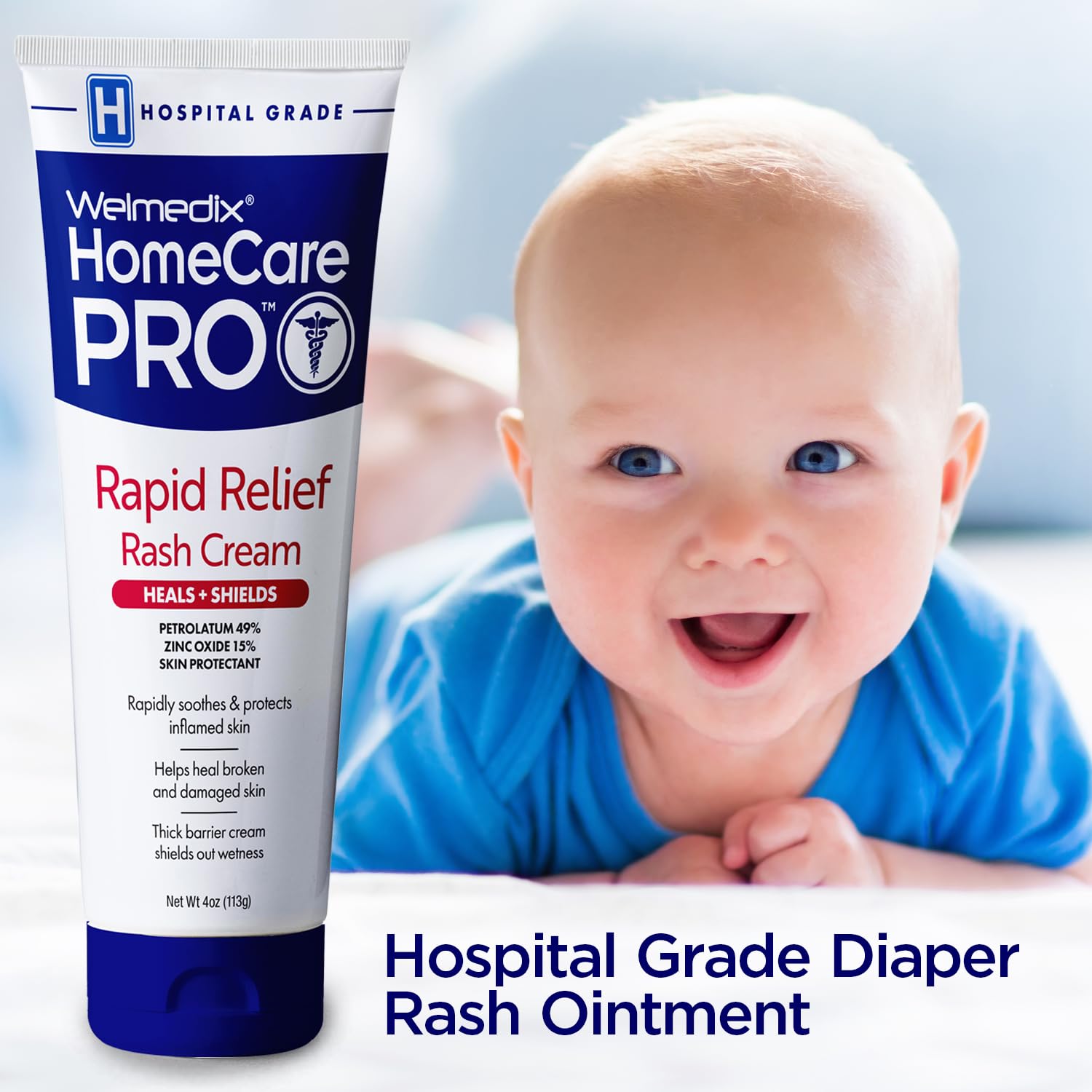 Welmedix Rapid Relief Cream application on skin—soft protective layer reduces friction.