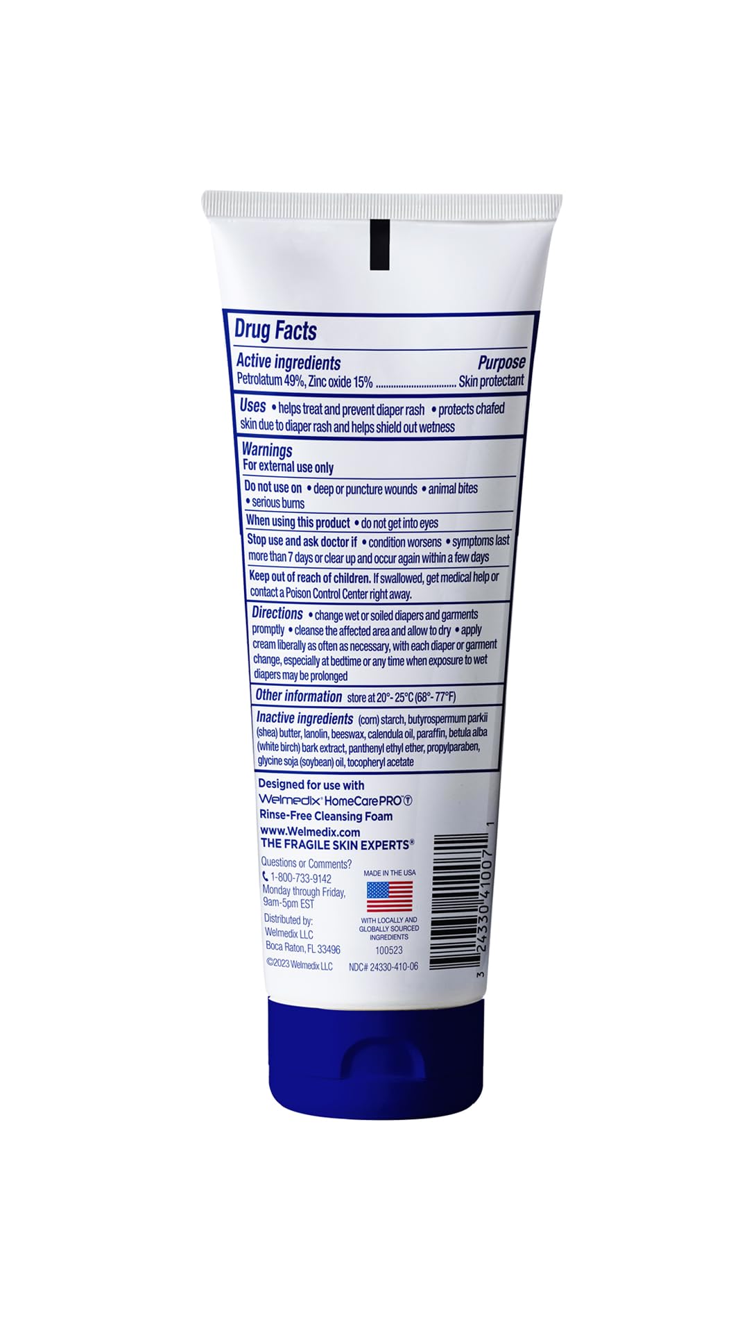 Welmedix Rapid Relief Cream texture closeup—creamy barrier cream in action.