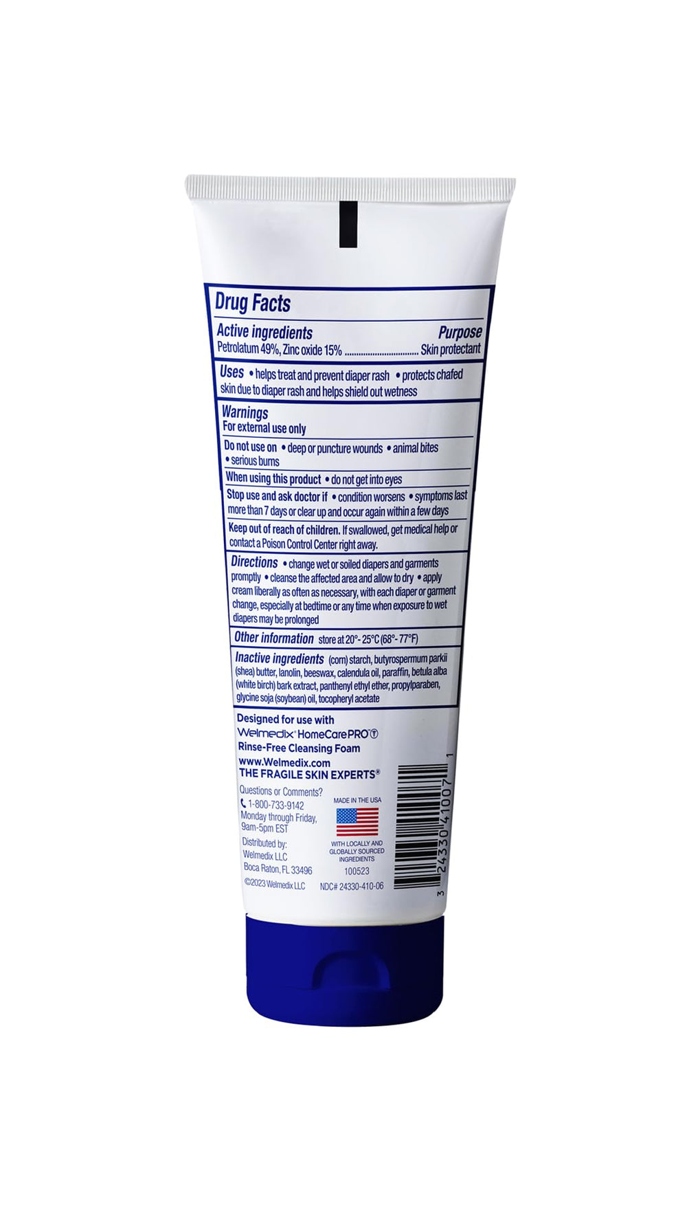 Welmedix Rapid Relief Cream texture closeup—creamy barrier cream in action.