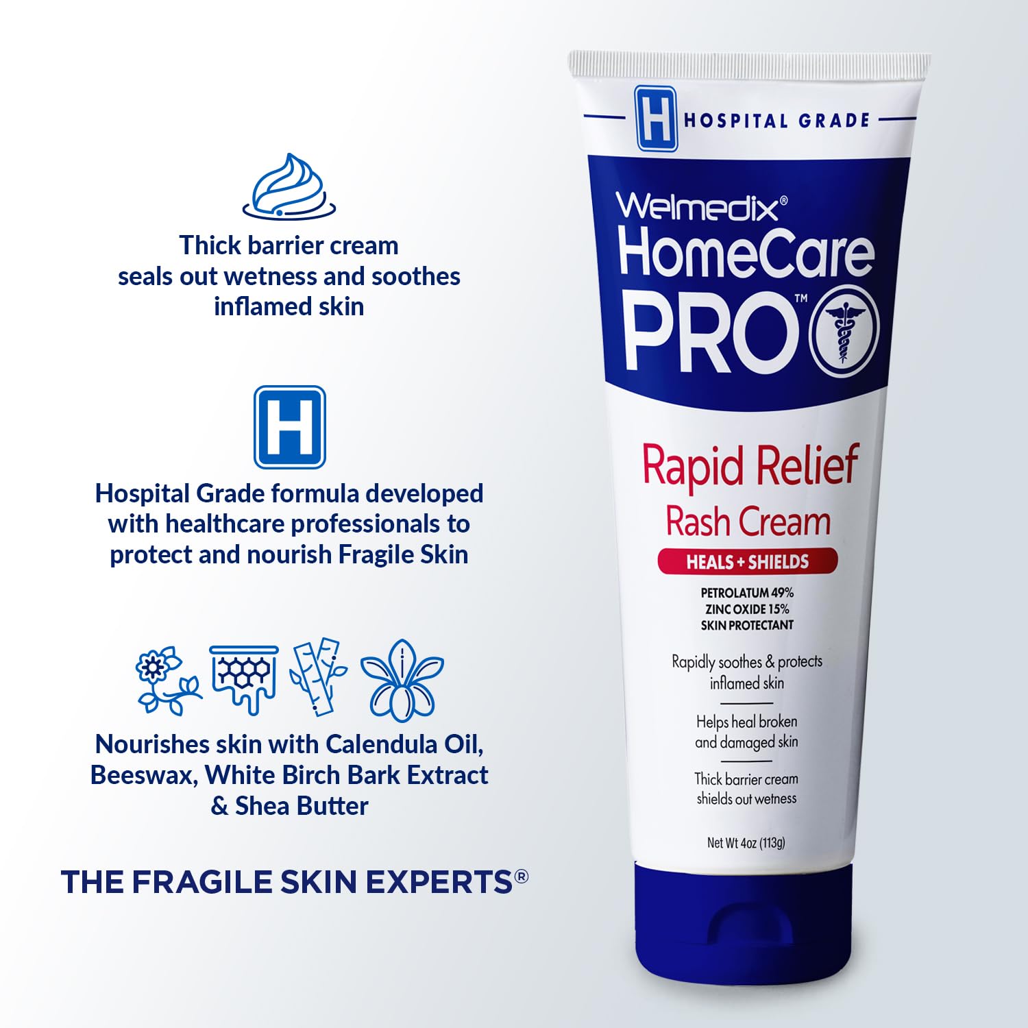 Welmedix Rapid Relief Cream USA-made badge—domestic production quality.