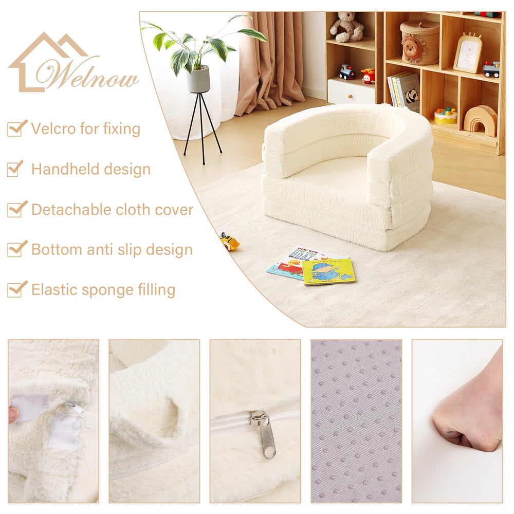 Welnow Travel Toddler Bed in floor bed mode for daytime rest.