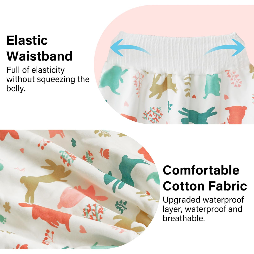WELOMELO stretchy waistband and flexible leg holes enable easy self-dressing
