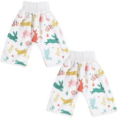 WELOMELO waterproof diaper pants rabbit front view for active toddlers
