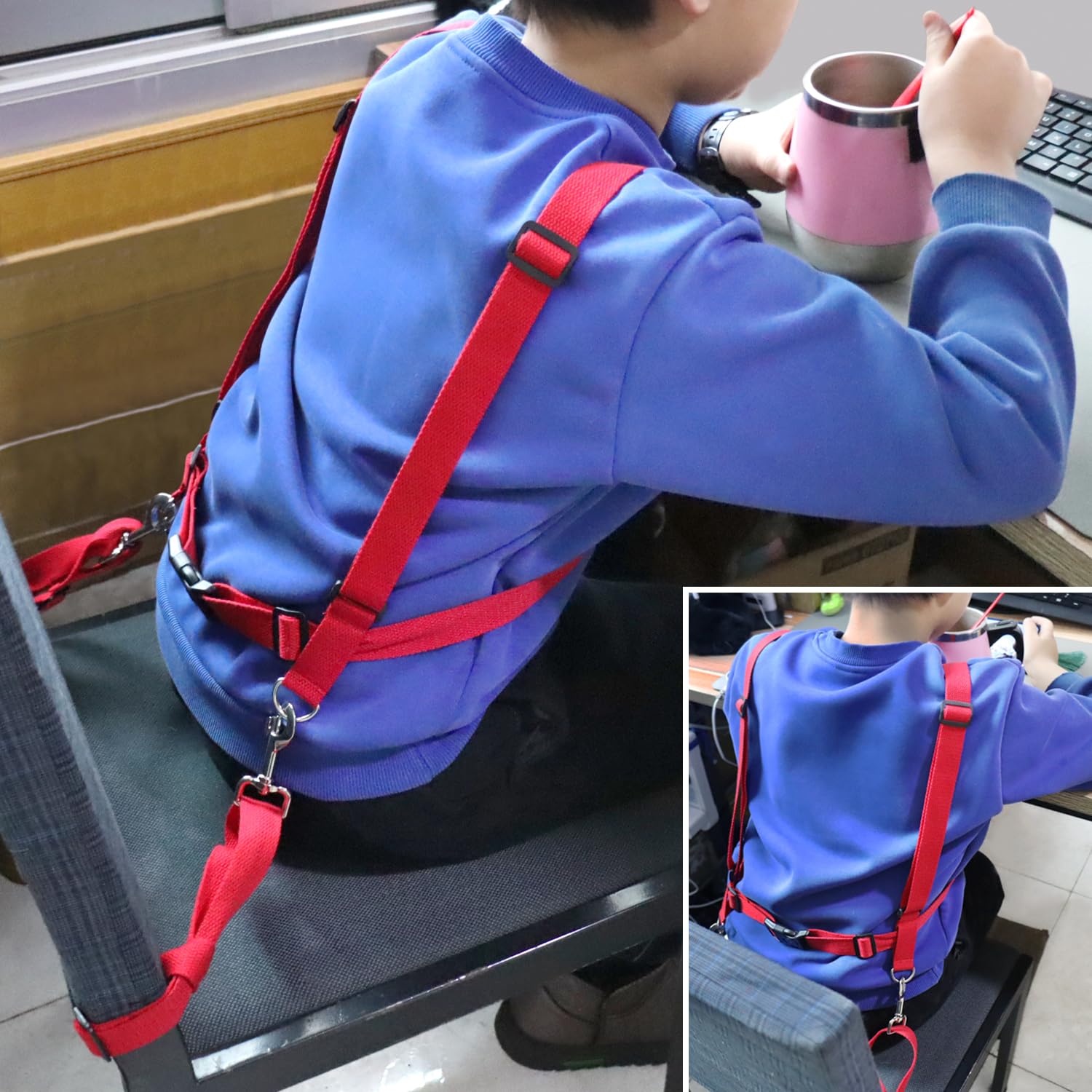 welsoon-teens-safety-chair-strap-harness-soft-strap highlights comfortable, non-slip protection during dining
