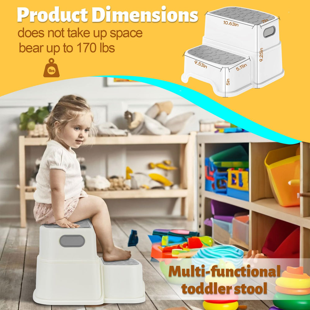 WELSPO non-slip bottom keeps stool secure on wet bathroom floors.