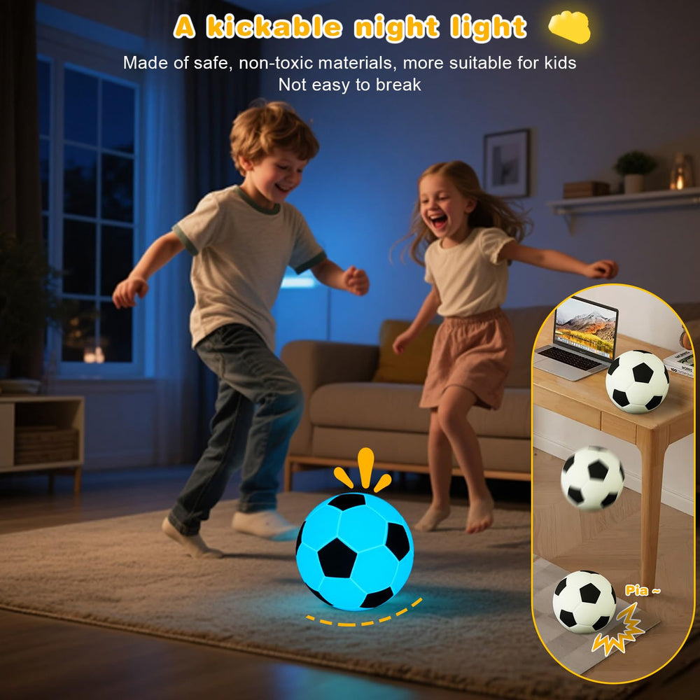 Welthtorm soccer night light durable soft silicone build for kids