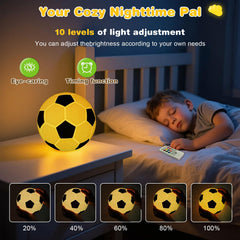 Welthtorm soccer night light surface tap control for easy use