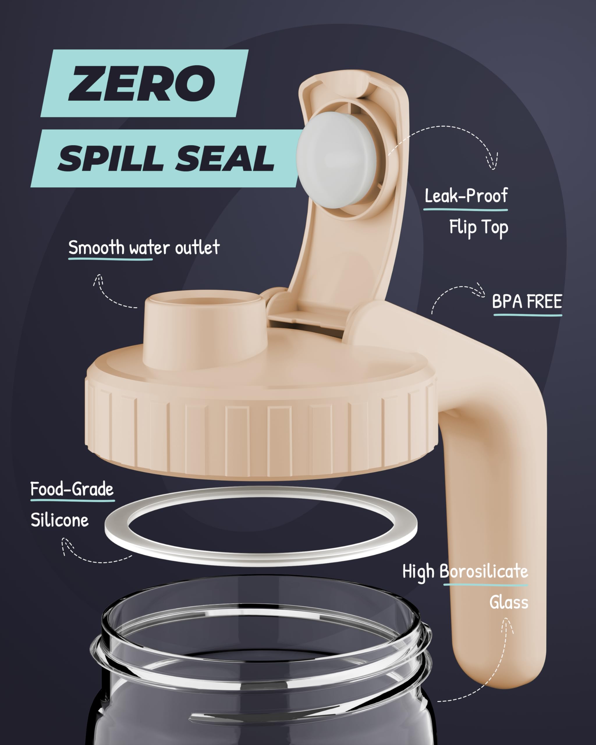 WEMOH breast milk pitcher ergonomic pink handle enables one-handed pouring