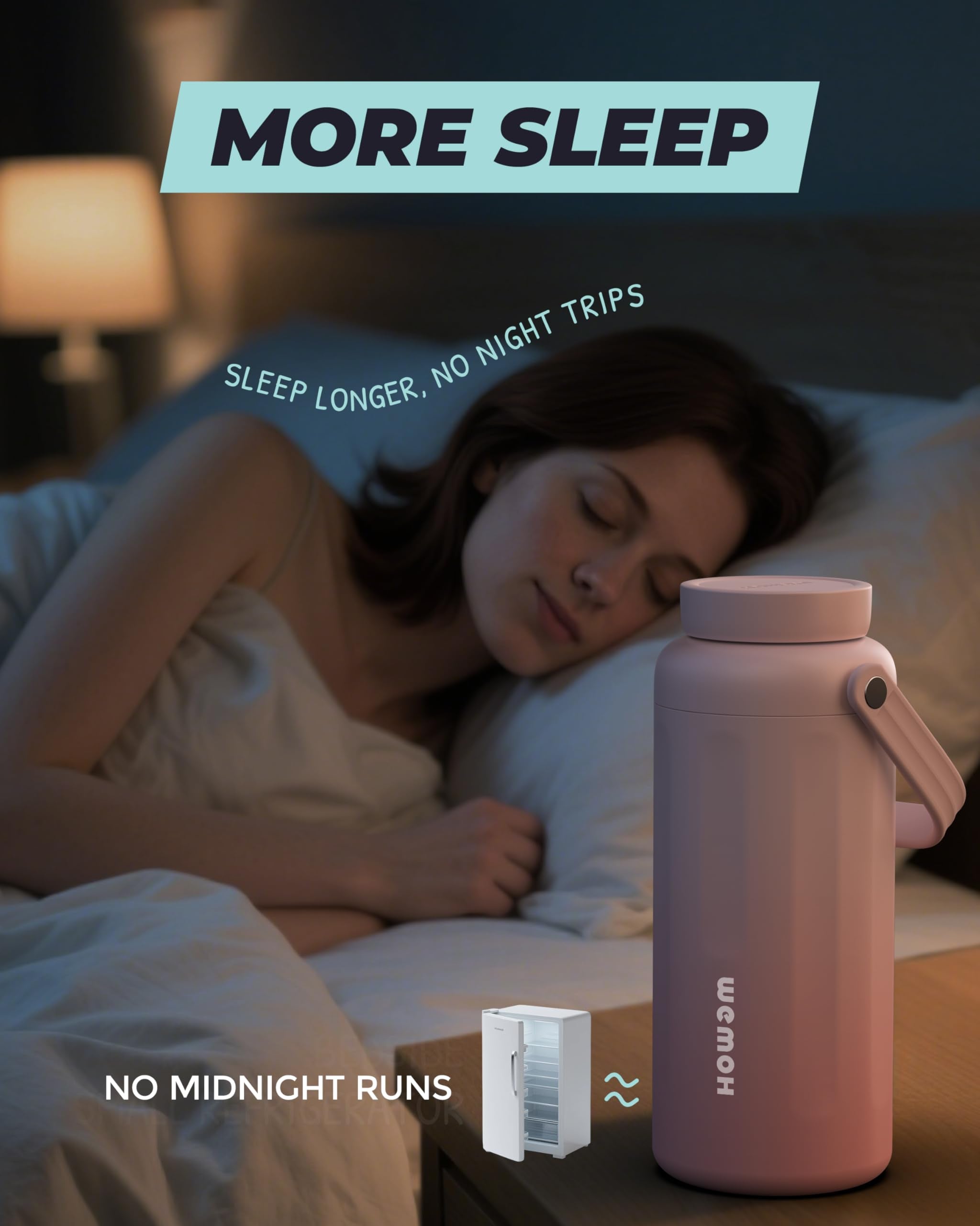 WEMOH breast milk bottles 18oz pink ready for on-the-go pumping