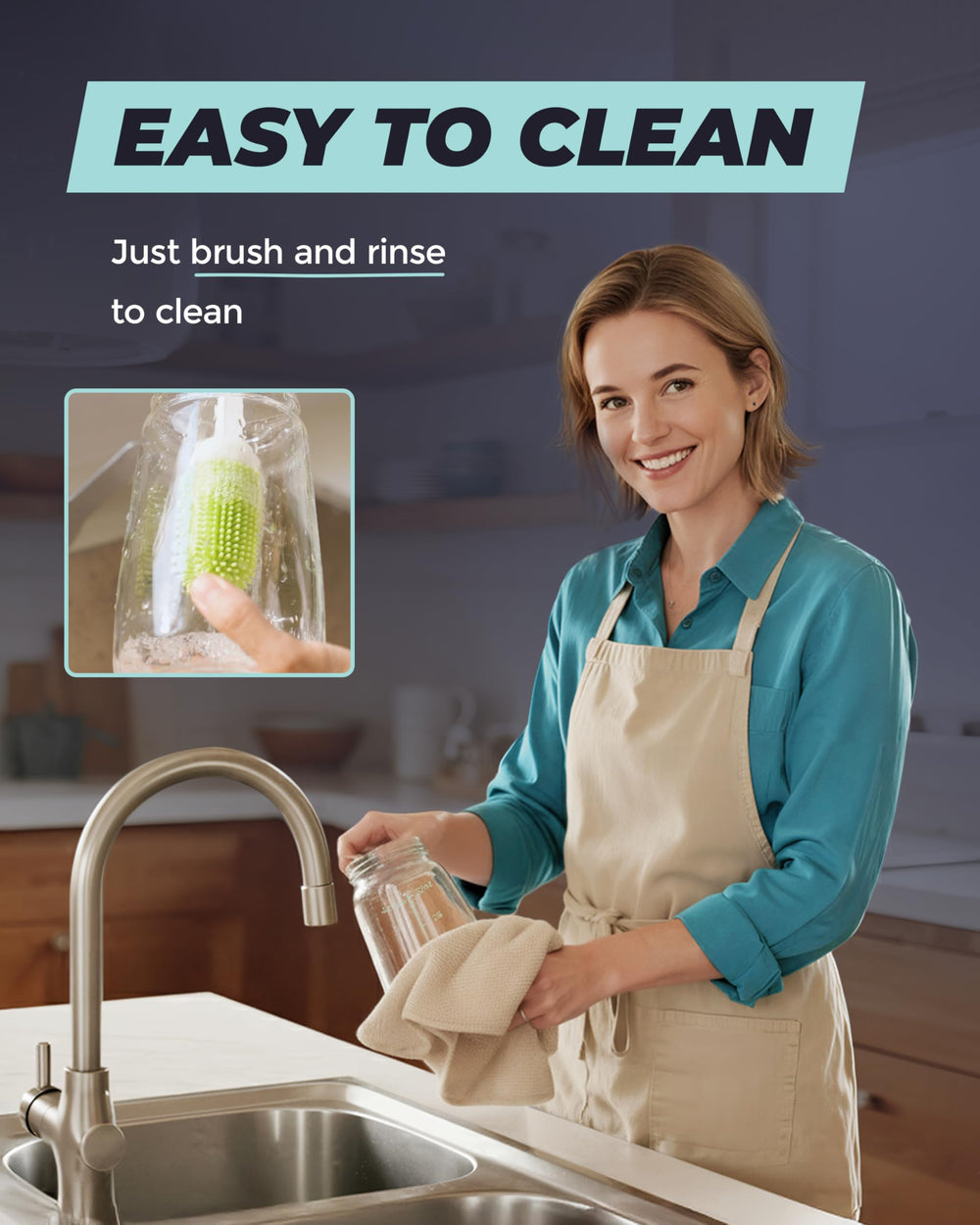 WEMOH dishwasher-safe pitcher simplifies post-use cleanup.