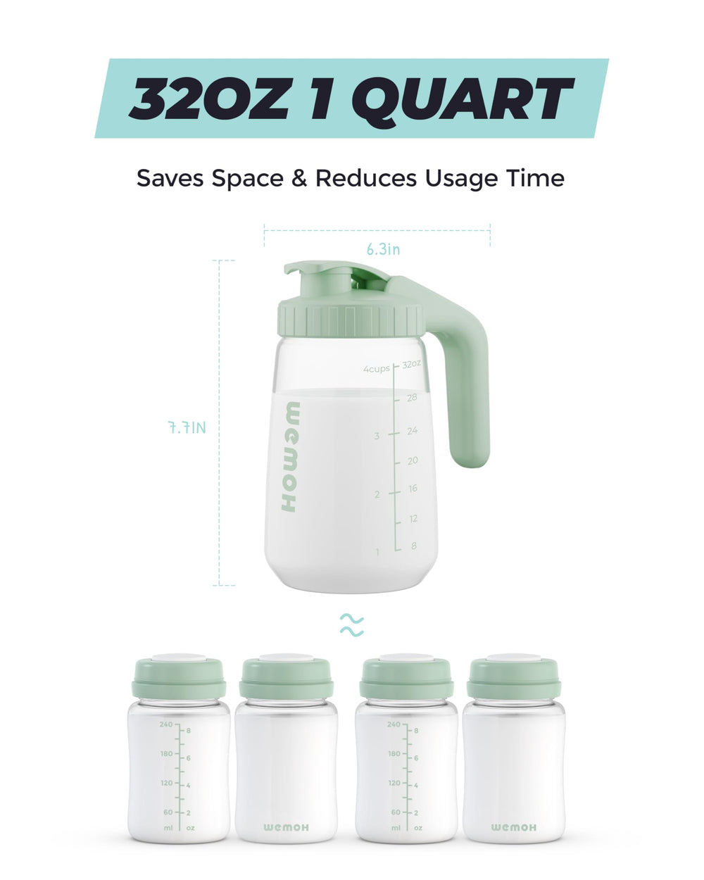 WEMOH multipurpose pitcher stores drinks from coffee to formula all in one.