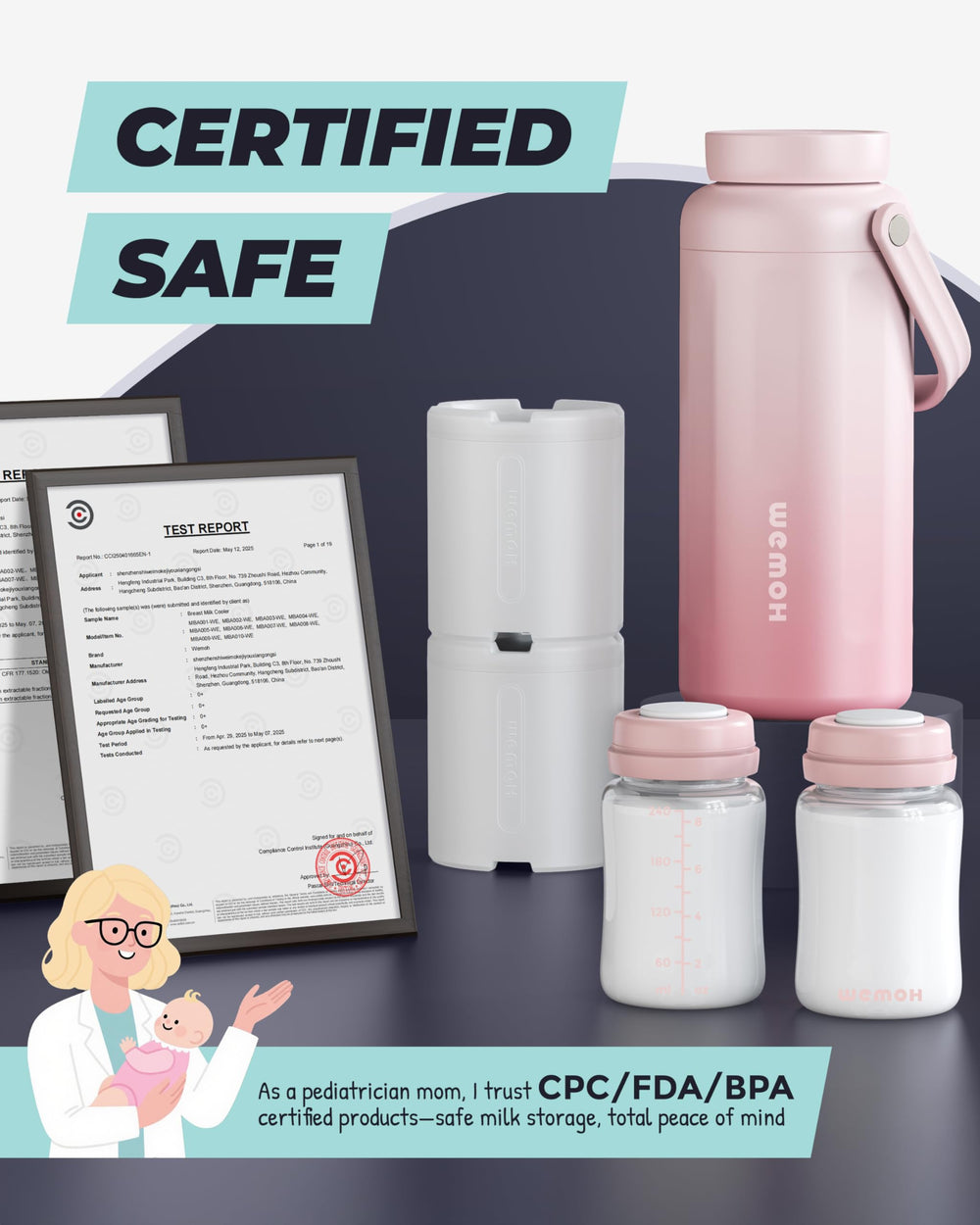 WEMOH separate zones prevent mixing for milk safety during storage
