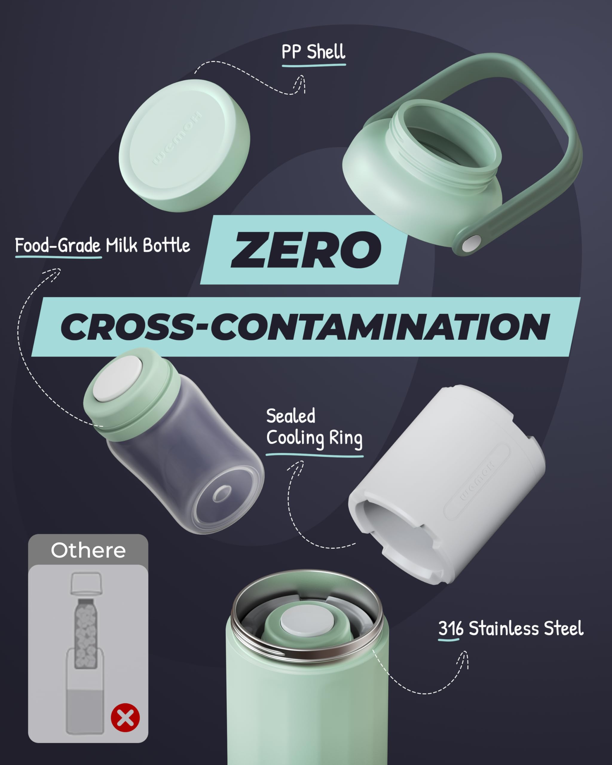 WEMOH TSA-approved cooler communicates travel-friendly design for air travel.