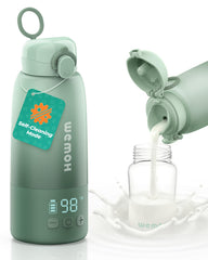 WEMOH portable milk warmer with self-clean mode for hygienic on-the-go feeding