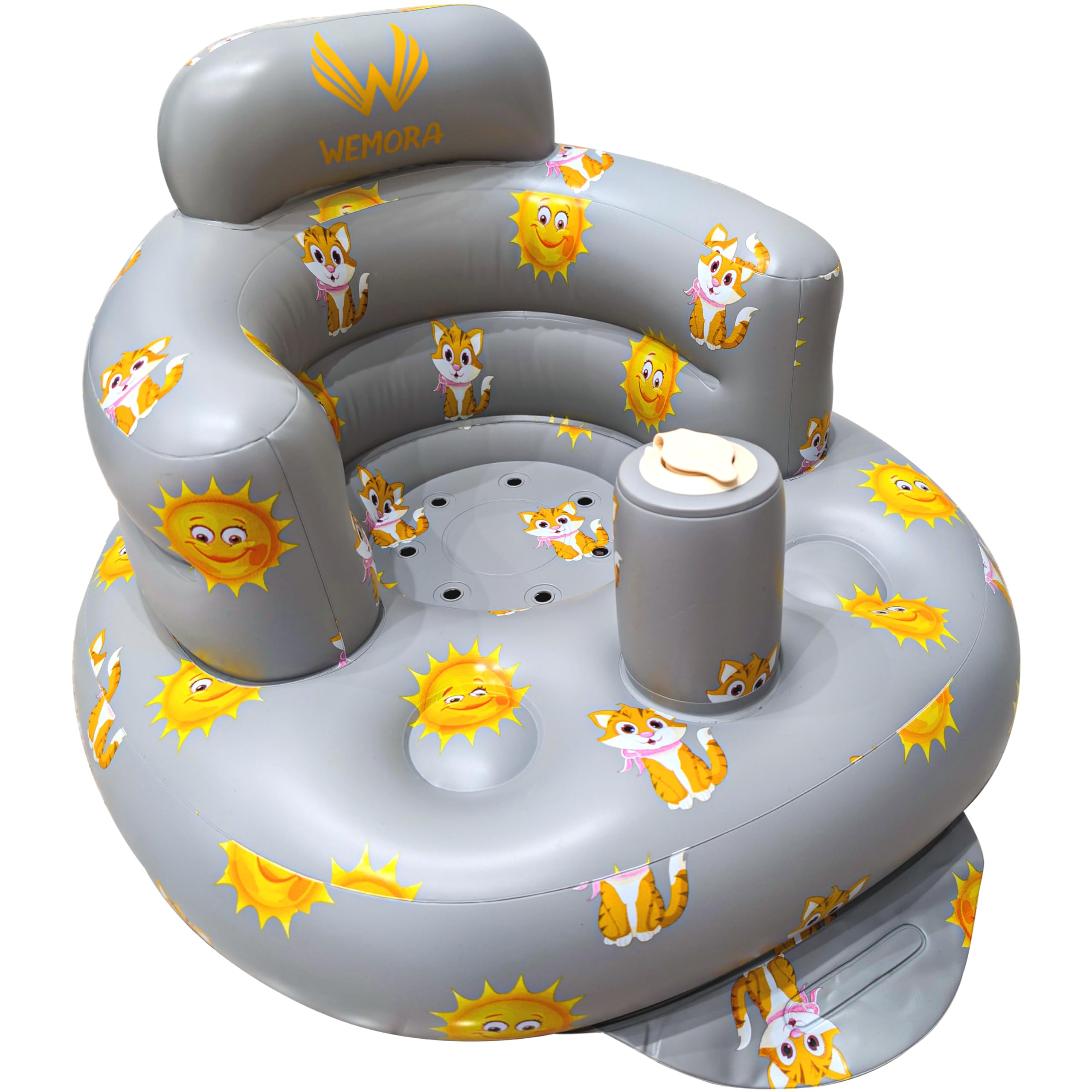 WEMORA inflatable baby seat designed for ages 3-36 months for growing kids