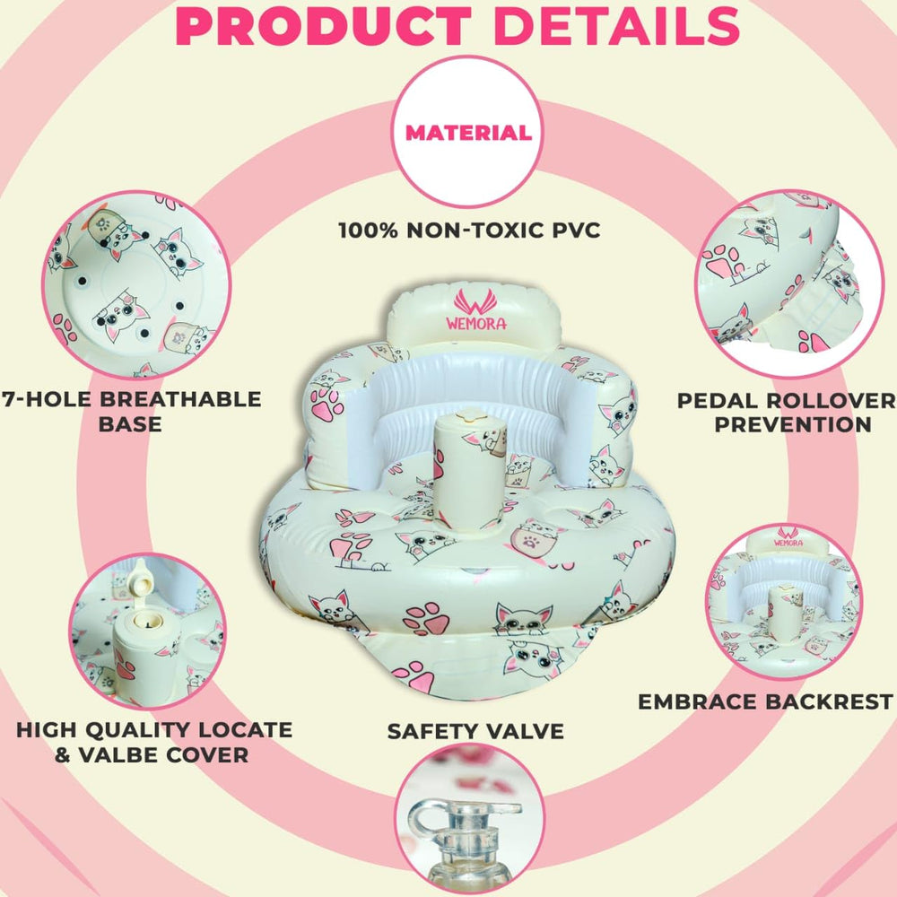 WEMORA inflatable baby seat age-weight range indication