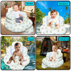 WEMORA baby seat features breathable vented base for baby comfort.