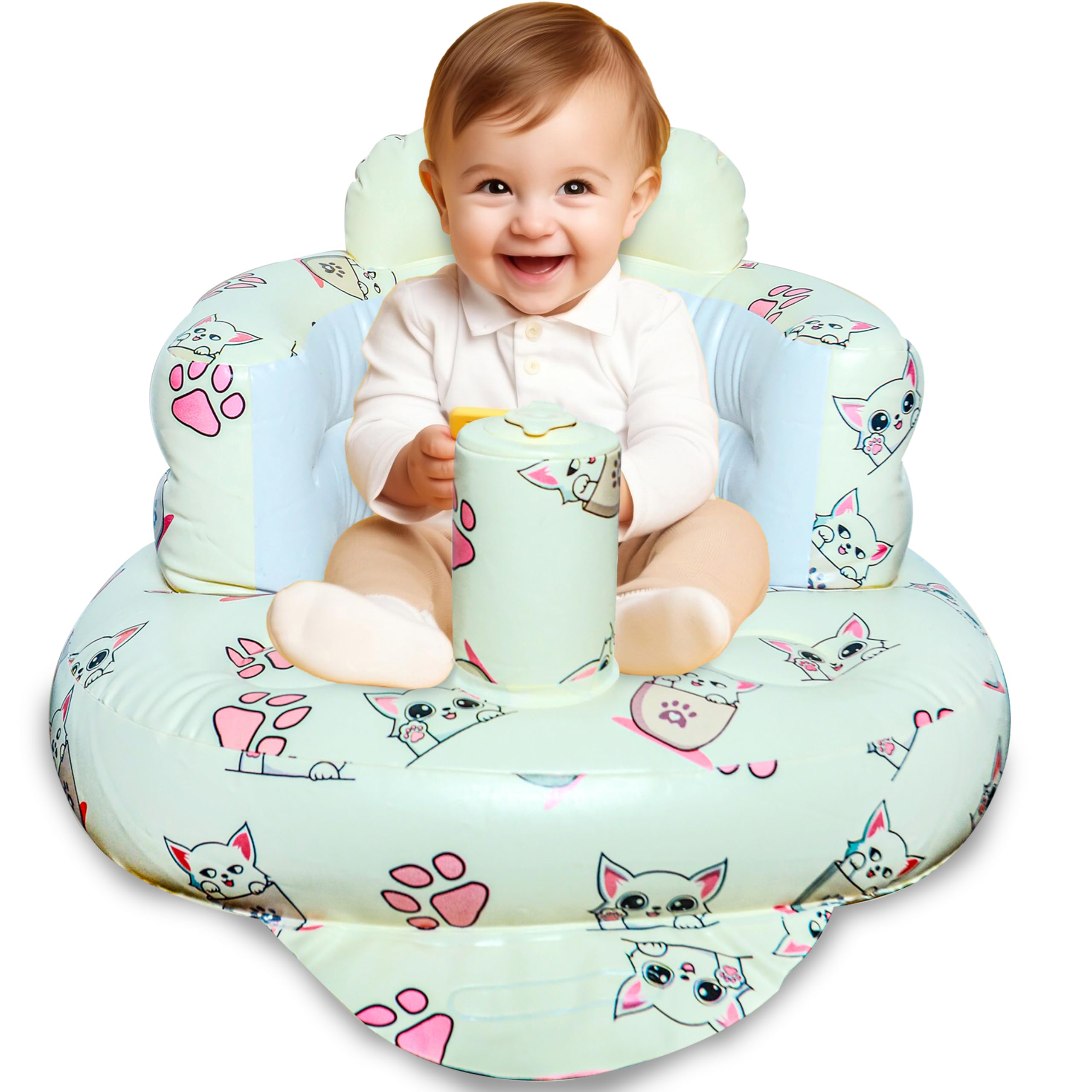 WEMORA inflatable baby seat valve close-up for quick inflation