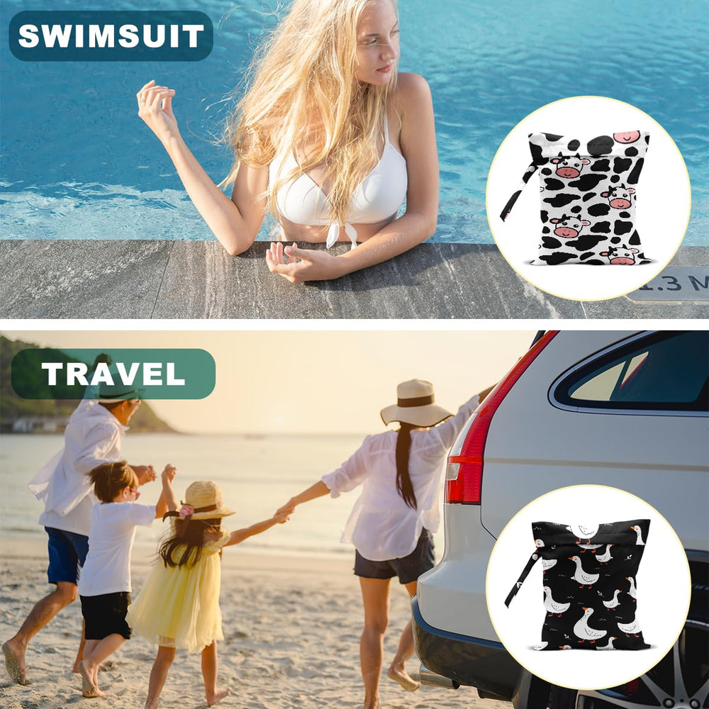Wenboco cloth diaper wet bag provides odor control for outings.